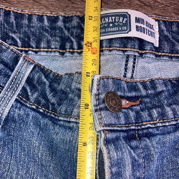 Womens Signature by Levi’s Mid Rise Bootcut Jeans Size 12 - Picture 6 of 10